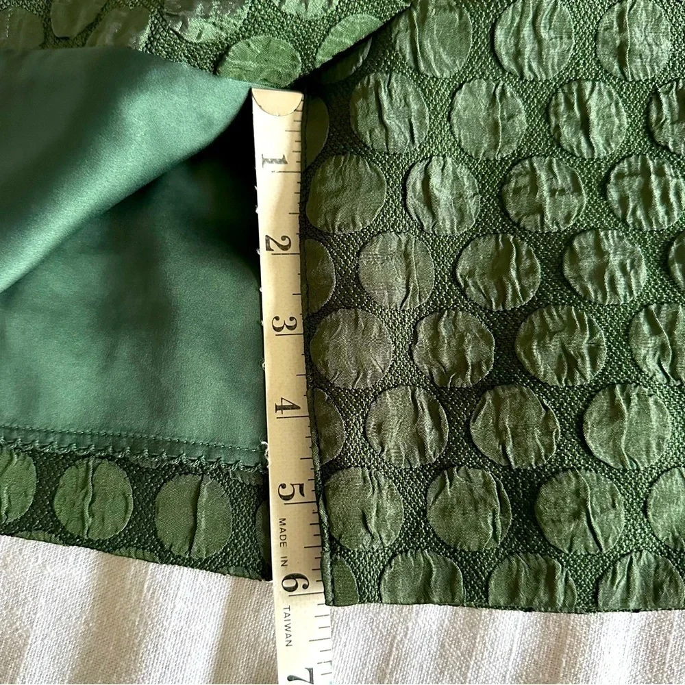 Anthropologie Maeve Doban Polka Dot Green Skirt Womens 6 Office Minimalist